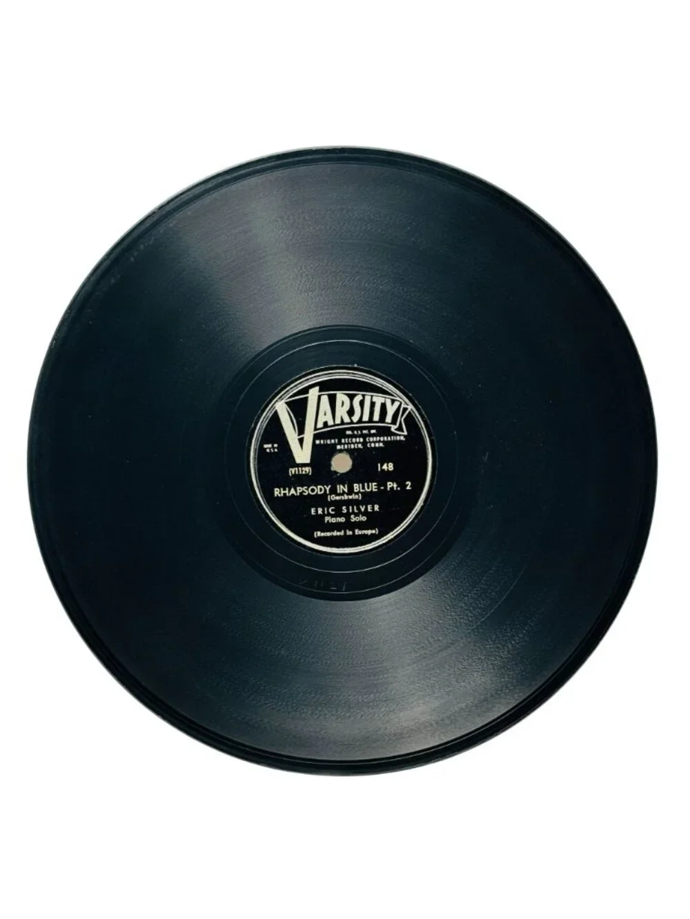 Eric Silver Rhapsody In Blue Pt 1 & 2 10 Inch 78 RPM Varsity 148 - Picture 4 of 6